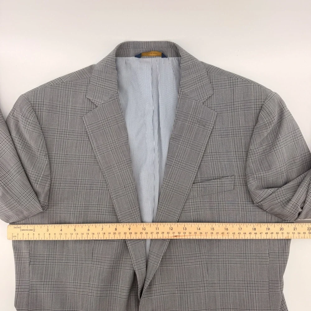 Brooks‎ Brothers Blazer Mens 41R Grey Explorer Regent Glen Plaid Wool Sport Coat